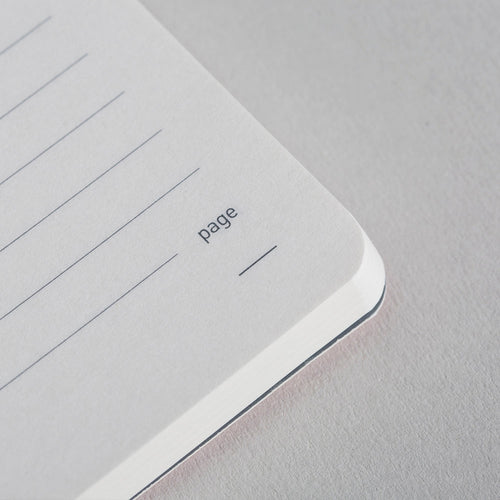 Matilda Myres | A5 Ruled Notebook with Rose Gold Foil | Grey