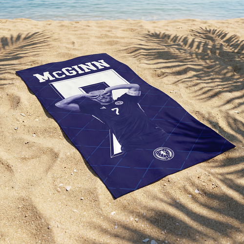 Scotland WC26 - McGinn - Beach Towel - Microfibre Retro Beach Towel - 150cm x 75cm