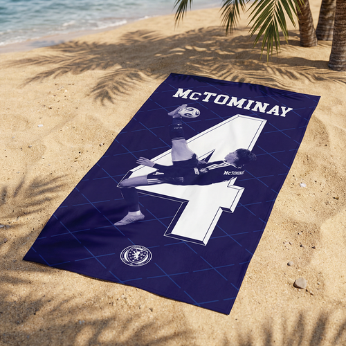 Scotland WC26 - McTominay - Beach Towel - Microfibre Retro Beach Towel - 150cm x 75cm
