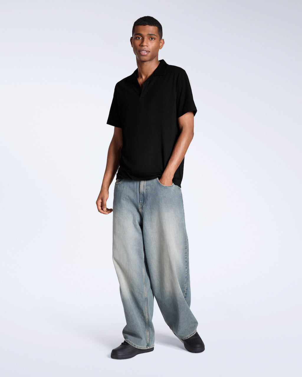 Open Neck Polo