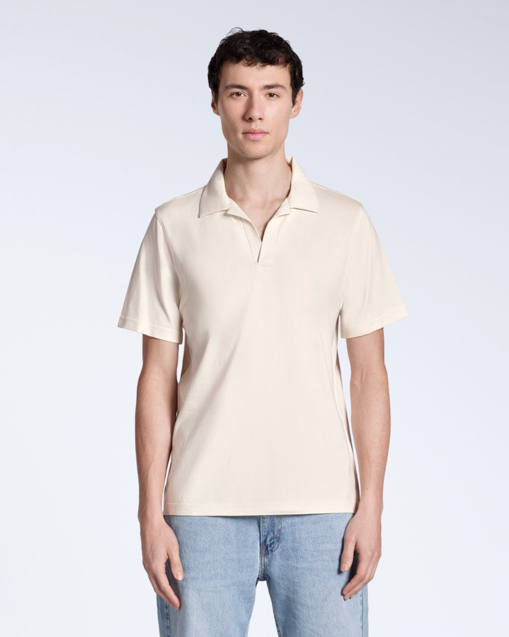 Open Neck Polo