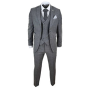 STZ34 - Men's Wool 3 Piece Suit Double Breasted Waistcoat Tweed 1920s