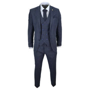 STZ33 - Men's Wool 3 Piece Suit Double Breasted Waistcoat Tweed 1920s