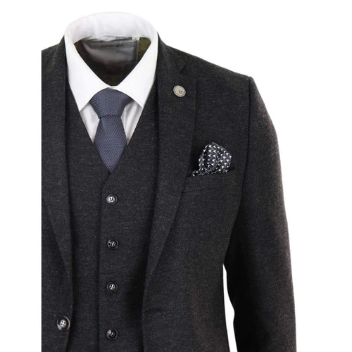 STZ22 - Men's Wool Tweed Suit 3 Piece Authentic 1920s Classic