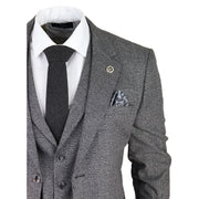 AK-10 - Men's Classic 3 Piece Suit Prince Of Wales Check Wedding