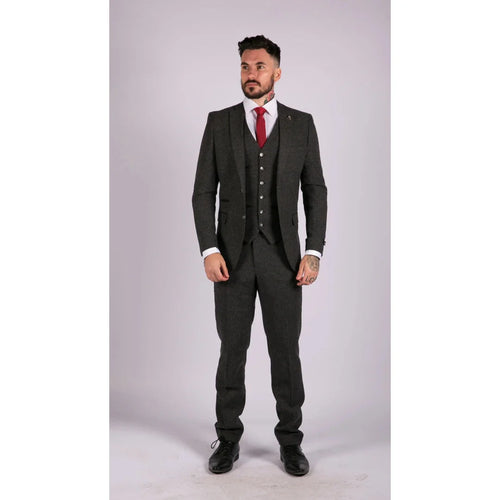 STZ23 - Men's Wool Tweed Suit 3 Piece Authentic 1920s Classic