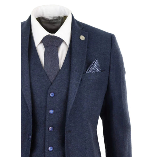 STZ21 - Men's Wool Tweed Suit 3 Piece Authentic 1920s Classic