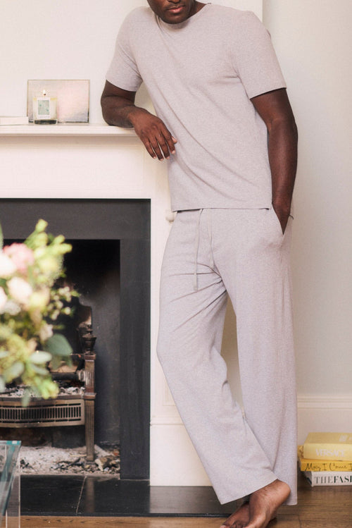 Men's Grey Marl Cotton Modal Bottoms