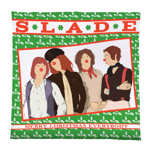 Merry Christmas Everybody Album Cover Fleece Throw - Large Size 150cm x 150cm
