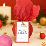 Merry & Bright Christmas Bath Bomb - Cranberry Scent