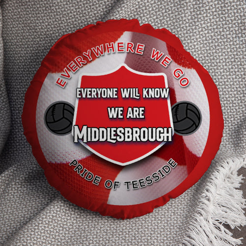 Middlesbrough Everywhere - Football Legends - Circle Cushion 14"