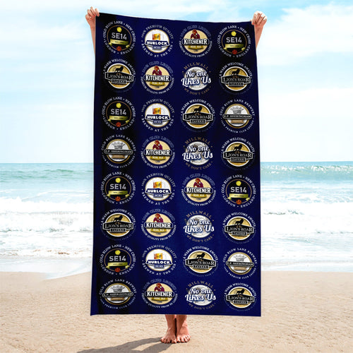 Millwall-- Football Legends - Microfibre Beach Towel - 150cm x 75cm