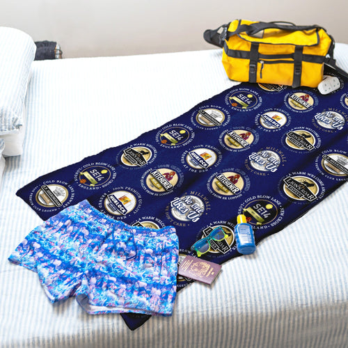 Millwall-- Football Legends - Microfibre Beach Towel - 150cm x 75cm