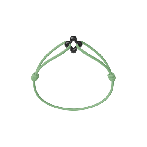 Mini Black Clover Cord Bracelet