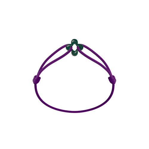 Mini Green Clover Cord Bracelet