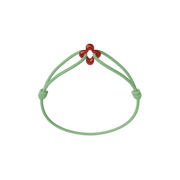 Mini Red Clover Cord Bracelet