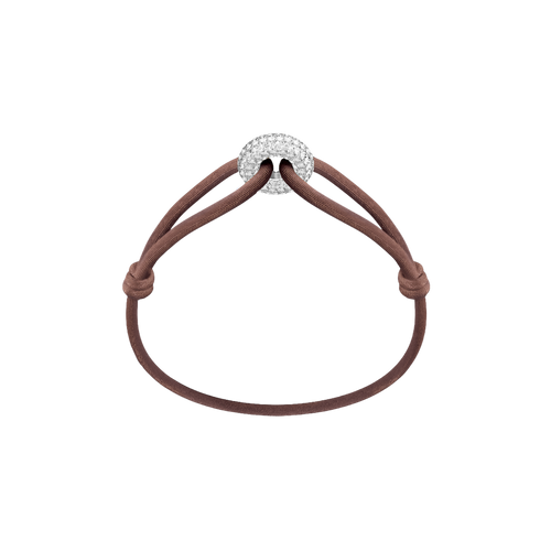 Silver Soho Pavé Cord Bracelet