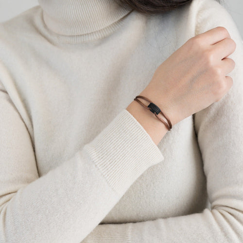Carbon Regent Cord Bracelet