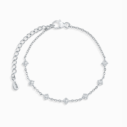 Moissanite Bracelet in Sterling Silver
