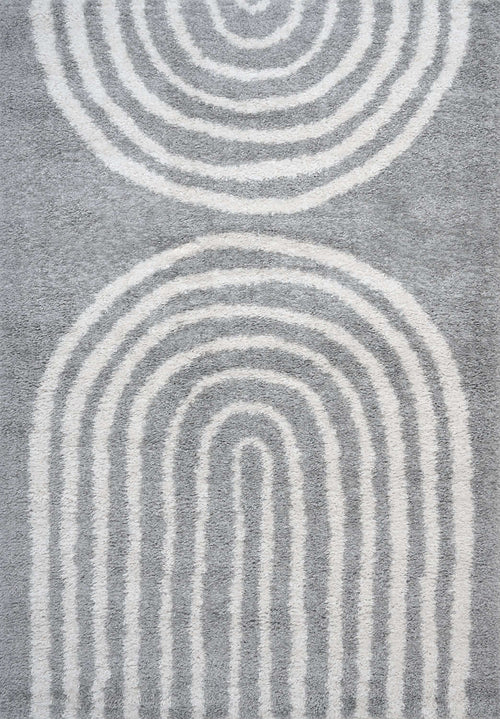 Moodi Shaggy Grey Echo Rug