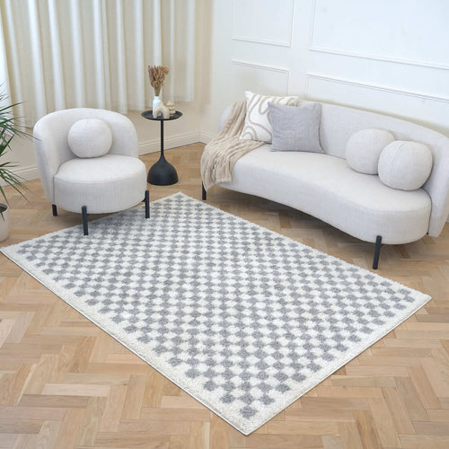 Moodi Shaggy Grey Mulberry Rug