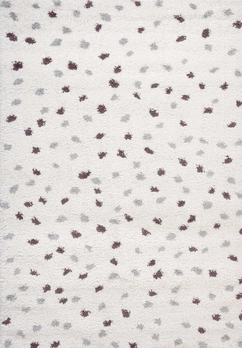 Moodi Shaggy Grey/Purple Plumetis Rug