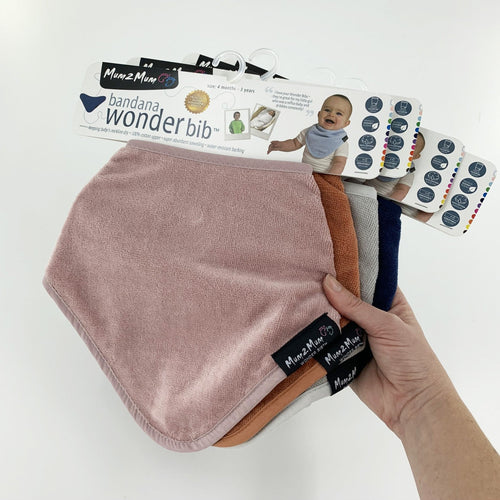 Mum 2 Mum Bandana Style Wonder Bib - Dusty Pink