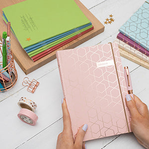 Matilda Myres | A5 Ruled Notebook with Rose Gold Foil | Mint