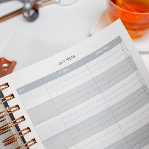 Matilda Myres | 2027 Diary - A5 Weekly Planner with Rose Gold Wiro | Week-to-View in Grey
