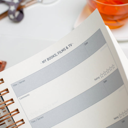 Matilda Myres | 2027 Diary - A5 Weekly Planner with Rose Gold Wiro | Week-to-View in Grey