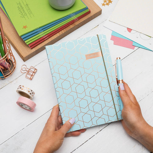 Matilda Myres | A5 Ruled Notebook with Rose Gold Foil | Mint