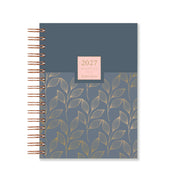 Matilda Myres | 2027 Diary - A5 Weekly Planner with Rose Gold Wiro | Week-to-View in Grey