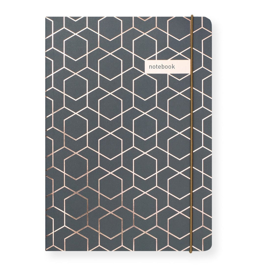 Matilda Myres | A5 Ruled Notebook with Rose Gold Foil | Mint