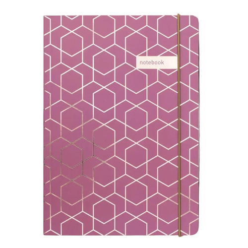 Matilda Myres | A5 Ruled Notebook with Rose Gold Foil | Plum