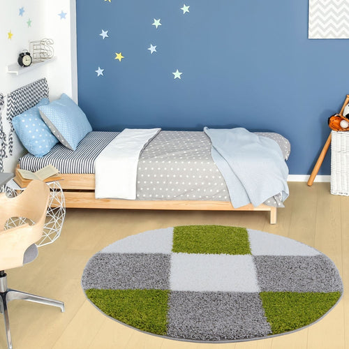 Myshaggy Geometric Green Rug