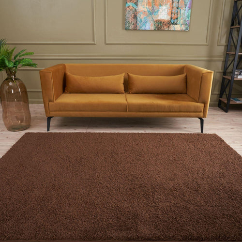 Myshaggy Solid Brown Rug
