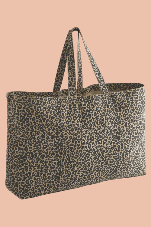 NALA Recycled Cotton Leopard Tote Bag