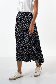 Nese Daisy Drop Print Midi Skirt