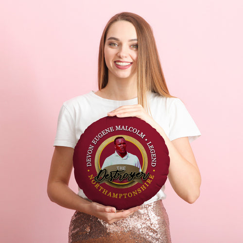 Northamptonshire Cricket Destroyer  - Legend Collection - Circle Cushion 14"
