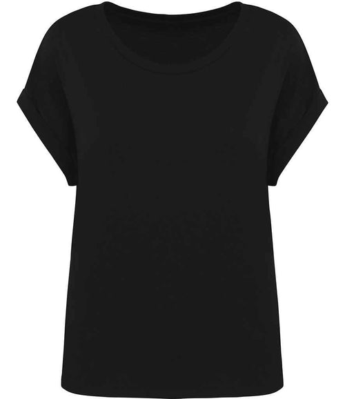Organic Loose Fit Roll Sleeve T-shirt: Womens