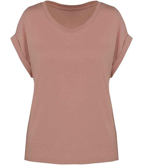 Organic Loose Fit Roll Sleeve T-shirt: Womens