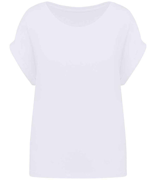Organic Loose Fit Roll Sleeve T-shirt: Womens