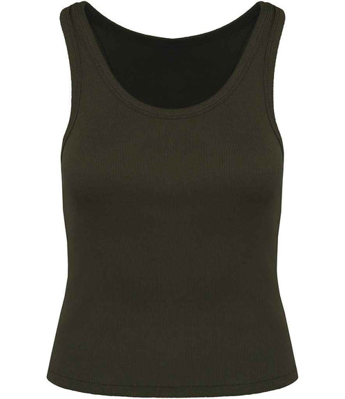 Organic Cotton Ribbed Tank Top: Womens