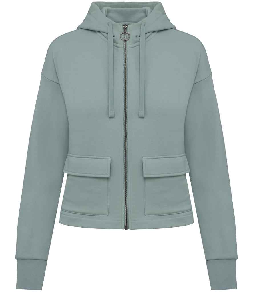Organic Full Zip Hooded Sweatshirt: Womens