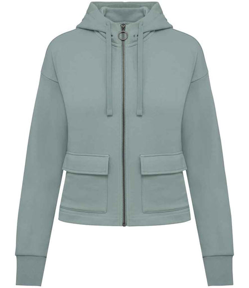 Organic Full Zip Hooded Sweatshirt: Womens