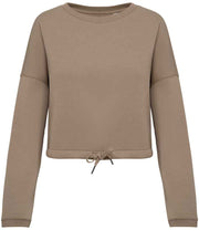 Organic Oversized Cropped Sweatshirt: Womens