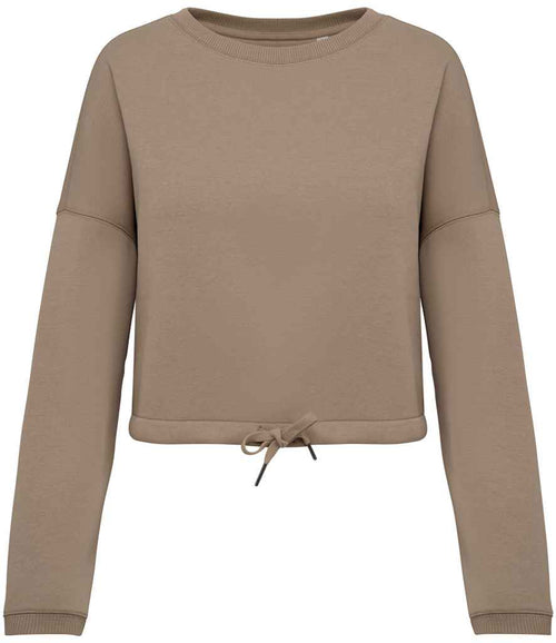 Organic Oversized Cropped Sweatshirt: Womens