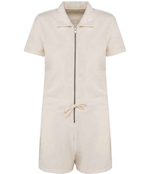 Organic Towel-Feel Zipped Jumpsuit: Womens