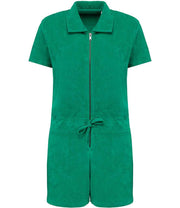 Organic Towel-Feel Zipped Jumpsuit: Womens