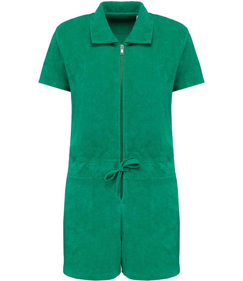 Organic Towel-Feel Zipped Jumpsuit: Womens